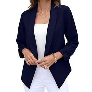 Banana Republic Navy Blue Open Front Blazer